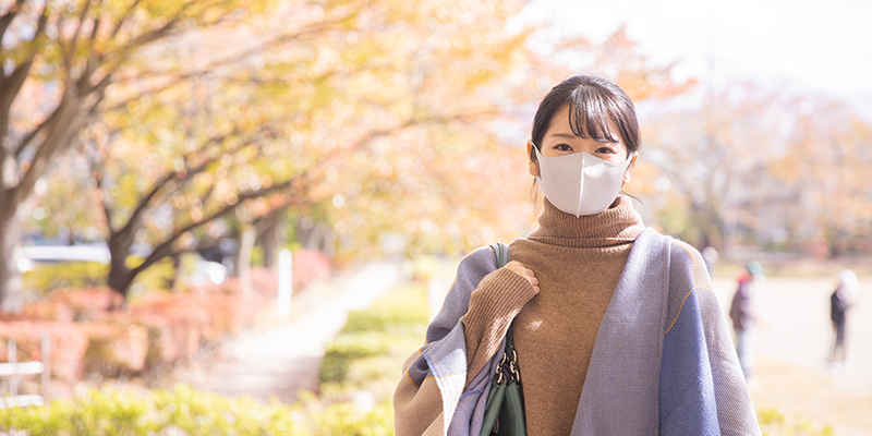 インフルエンザ・感染症シーズンの公園とOL